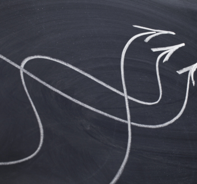 crisscrossing lines heading up