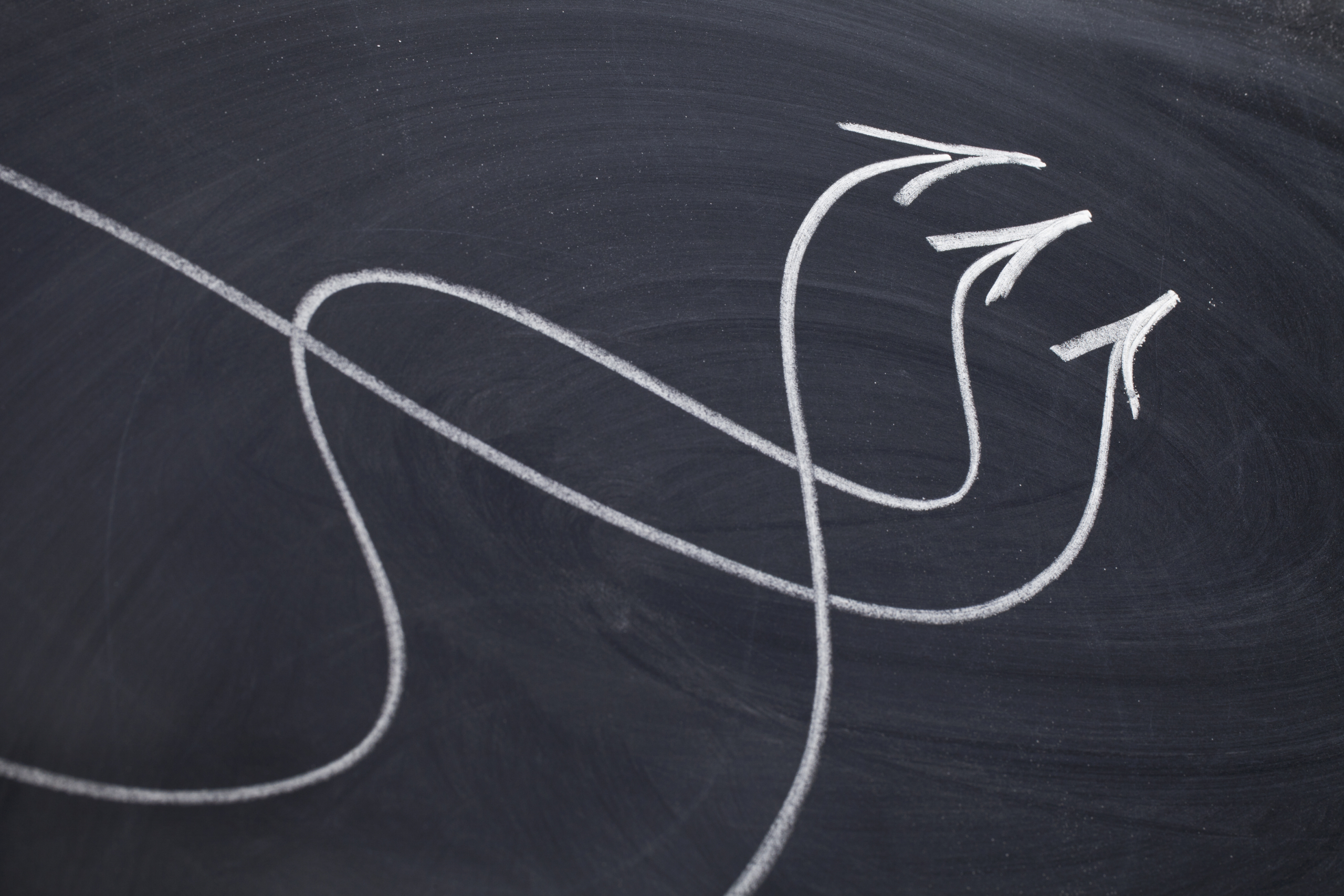 crisscrossing lines heading up