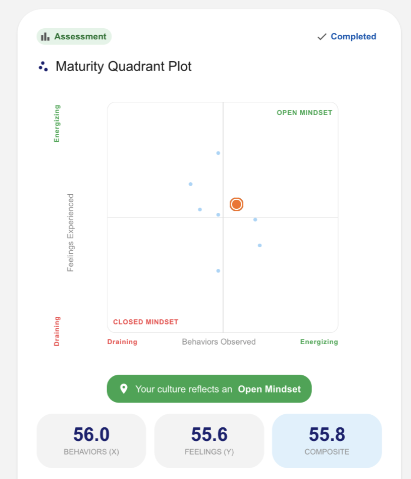 Maturity Quadrant Plot - Change Management Assessment
