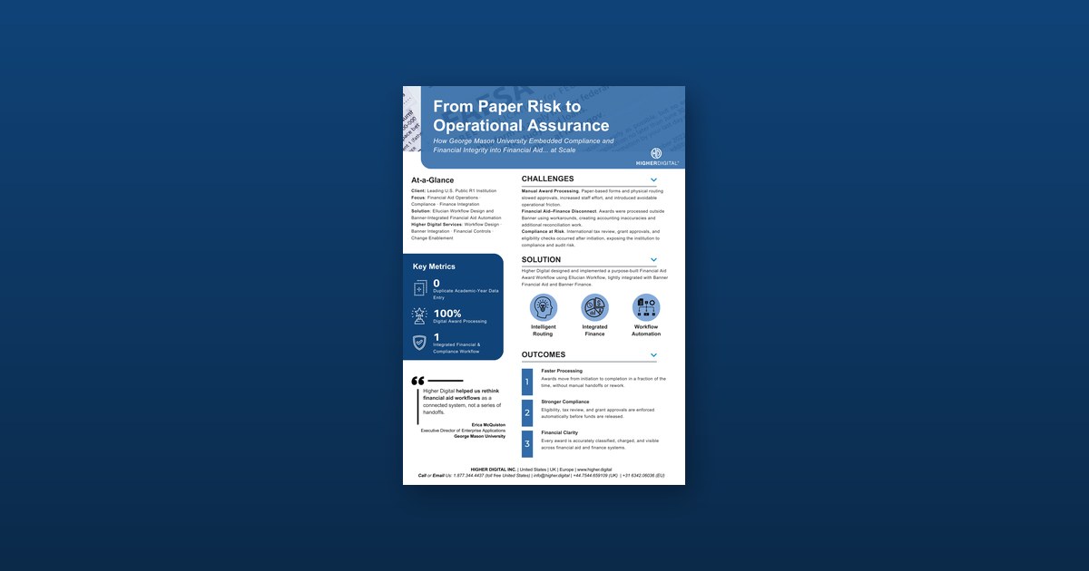 George Mason University case study, first page