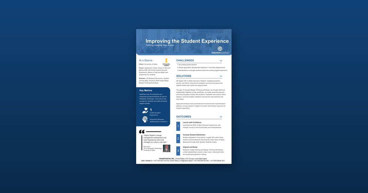 University of Idaho case study, first page